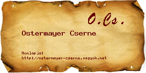 Ostermayer Cserne névjegykártya